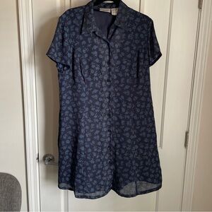 Vintage floral button front dress